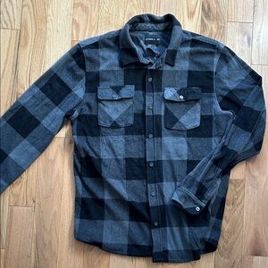 O'Neill Charcoal and Black Checkered Shirt